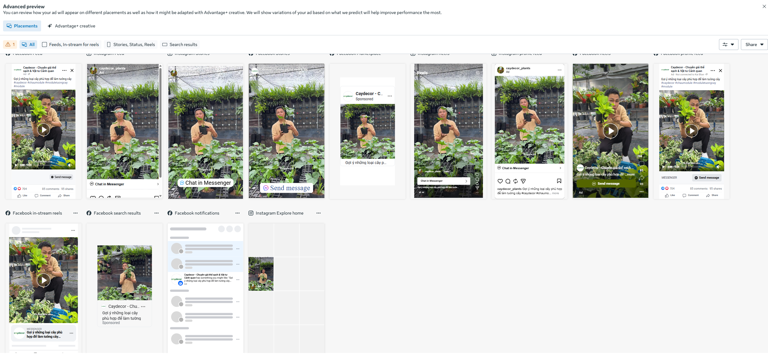 Ban xem truoc quang cao Facebook tren toan bo placement