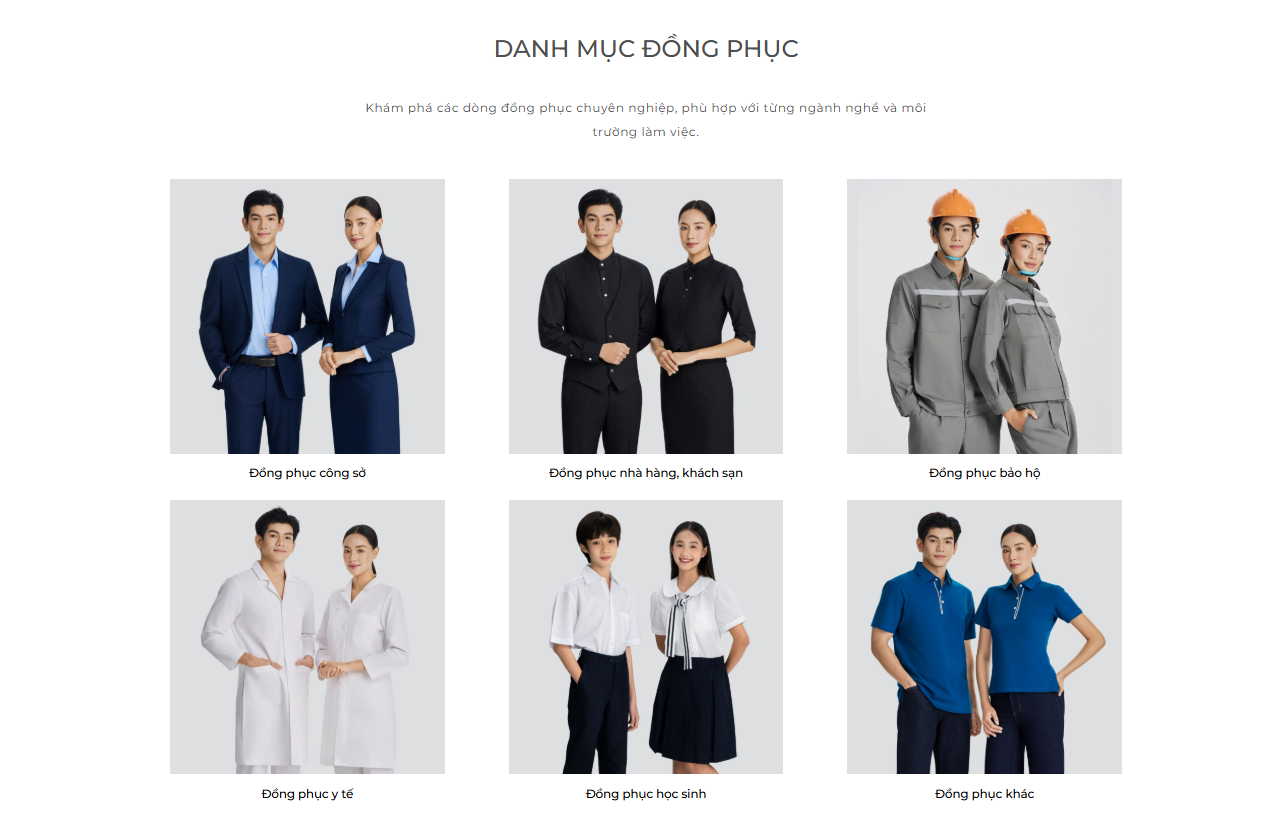Đồng phục Mattana Trang danh muc dong phuc Mattana